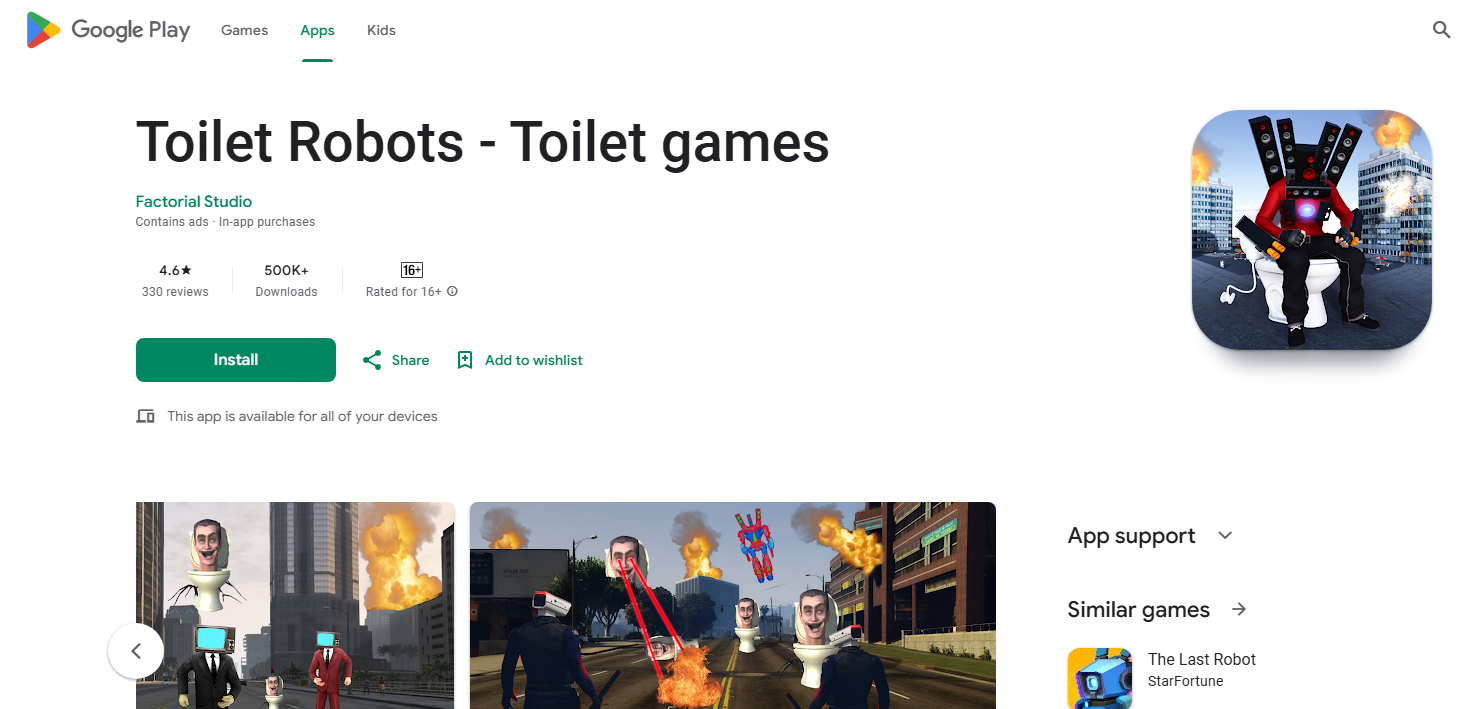 Toilet Robots - Toilet Games