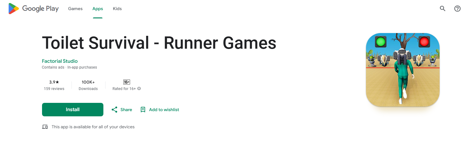 Toilet Survival - Runner Games